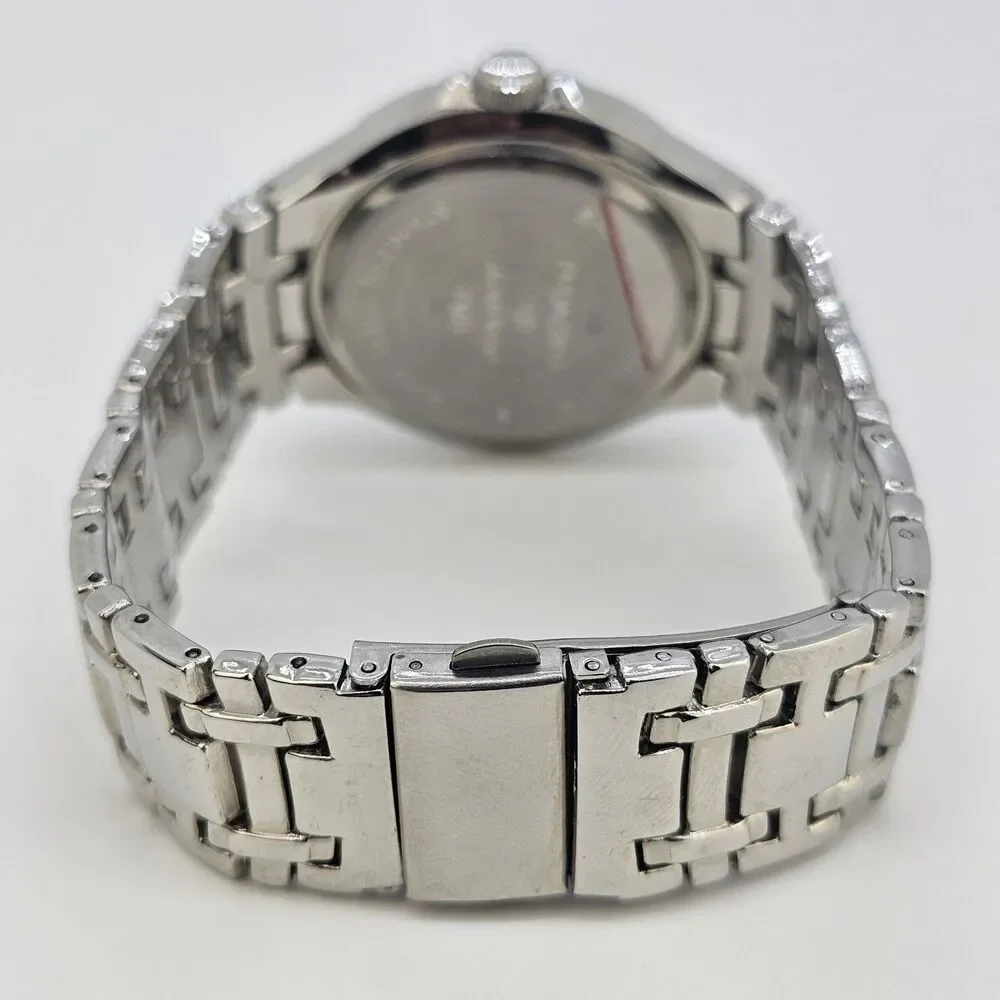 Chrome Men's Watch 42MM‎ Black Dial Gray Case Bracelet Band 7.5